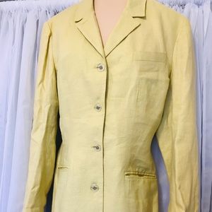 Linen jacket, yellow